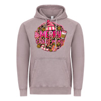 Vintage Zinc pink merry christmas Vintage Hoodie - MaliasSmallBusiness