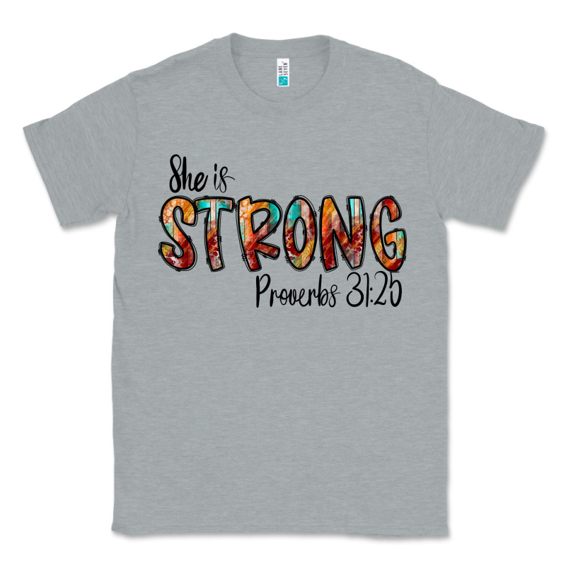 She Is Strong Provebs Classic Tee by CowhideDigitalArt | Teevron