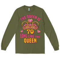 Army Green the queen is 70 long live the queen Long Sleeve Tee - Jasminsmagicworld