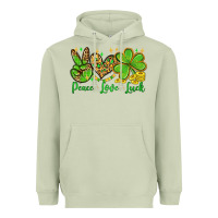 Matcha St. Patrick's Day Peace love luck Heavyweight Hoodie - OliviaCreatesArt