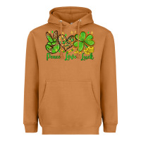 Meerkat St. Patrick's Day Peace love luck Heavyweight Hoodie - OliviaCreatesArt