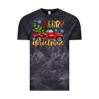 Cloud Black merry christmas truck Vintage Tee - MaliasSmallBusiness