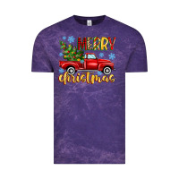 Cloud Purple merry christmas truck Vintage Tee - MaliasSmallBusiness