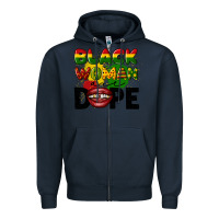 Navy black woman are dope Zipper Hoodie - CowGirlArtShop