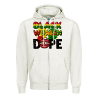 Oatmeal Heather black woman are dope Zipper Hoodie - CowGirlArtShop