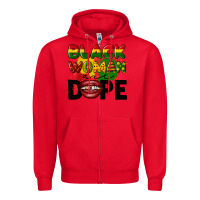 Red black woman are dope Zipper Hoodie - CowGirlArtShop