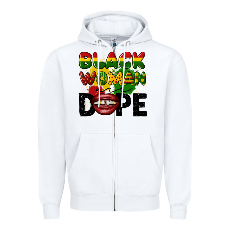 Black Woman Are Dope Zipper Hoodie by CowGirlArtShop | Teevron