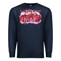 Navy In October we wear pink Breast Cancer Premium Sweatshirt - FaDigitalArtStudio