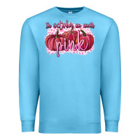 Ocean Blue In October we wear pink Breast Cancer Premium Sweatshirt - FaDigitalArtStudio