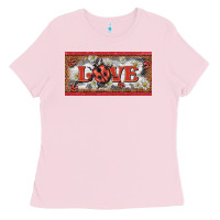 Bubblegum Pink love ladybug    license plate template Ladies Tee - BarkalooDesign