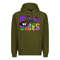 Army Green witchy vibes Premium Hoodie - JahusDesignShop
