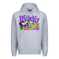 Heather Grey witchy vibes Premium Hoodie - JahusDesignShop