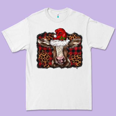 Christmas Background Baby Calf Premium Tee Designed By Barkaloodesign