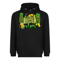 Black St. Patrick's Lucky vibes Heavyweight Hoodie - OliviaCreatesArt