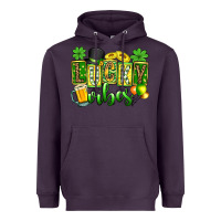 Plum St. Patrick's Lucky vibes Heavyweight Hoodie - OliviaCreatesArt