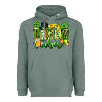 Sage St. Patrick's Lucky vibes Heavyweight Hoodie - OliviaCreatesArt