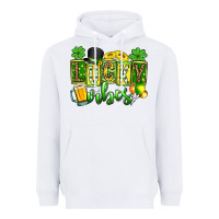 White St. Patrick's Lucky vibes Heavyweight Hoodie - OliviaCreatesArt