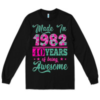 Black made in 1982, 40 years of being awesome Long Sleeve Tee - Jasminsmagicworld