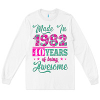 White made in 1982, 40 years of being awesome Long Sleeve Tee - Jasminsmagicworld