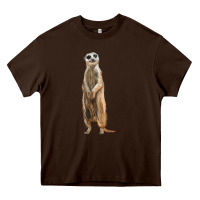 Chocolate Brown Meerkat Heavy Core Tee - LillyAllenDesigns
