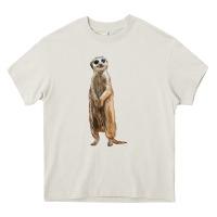Cream Meerkat Heavy Core Tee - LillyAllenDesigns
