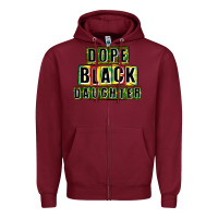 Burgundy dope black daughter Zipper Hoodie - CowGirlArtShop