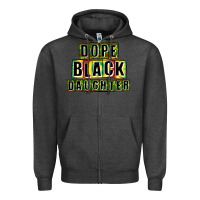 Charcoal Heather dope black daughter Zipper Hoodie - CowGirlArtShop