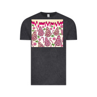 Vintage Black pink christmas tree cakes Vintage Tee - MaliasSmallBusiness