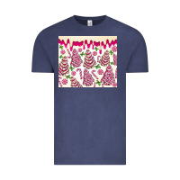 Vintage Denim pink christmas tree cakes Vintage Tee - MaliasSmallBusiness