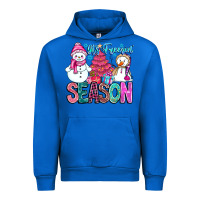 Cobalt It's Freezin Season Urban Hoodie - CowhideDigitalArt