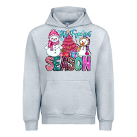 Heather Grey It's Freezin Season Urban Hoodie - CowhideDigitalArt