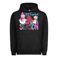 Pigment Black It's Freezin Season Urban Hoodie - CowhideDigitalArt