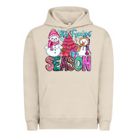 Pigment French Oak It's Freezin Season Urban Hoodie - CowhideDigitalArt
