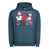Pigment Midnight Navy It's Freezin Season Urban Hoodie - CowhideDigitalArt