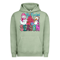 Pigment Oil Green It's Freezin Season Urban Hoodie - CowhideDigitalArt