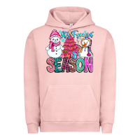 Pigment Salmon It's Freezin Season Urban Hoodie - CowhideDigitalArt