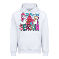 White It's Freezin Season Urban Hoodie - CowhideDigitalArt