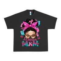 Pigment Black Warrior Mom Messy Bun With Flowers Urban Heavy Tee - BundleAndBundleShop