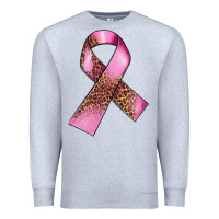 Heather Grey Breast Cancer ribbon Premium Sweatshirt - FaDigitalArtStudio