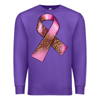 Purple Breast Cancer ribbon Premium Sweatshirt - FaDigitalArtStudio