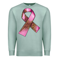 Seafoam Breast Cancer ribbon Premium Sweatshirt - FaDigitalArtStudio