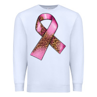 White Breast Cancer ribbon Premium Sweatshirt - FaDigitalArtStudio