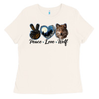 Bone peace love wolf head Ladies Tee - LillyAllenDesigns