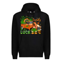 Black St. Patrick's Loads of luck with gnome Premium Hoodie - HowdyJamesFarm