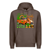Coffee St. Patrick's Loads of luck with gnome Premium Hoodie - HowdyJamesFarm