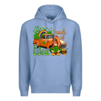 Colony Blue St. Patrick's Loads of luck with gnome Premium Hoodie - HowdyJamesFarm