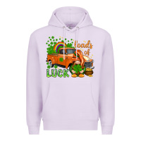 Lilac St. Patrick's Loads of luck with gnome Premium Hoodie - HowdyJamesFarm