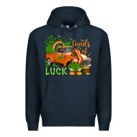 Navy St. Patrick's Loads of luck with gnome Premium Hoodie - HowdyJamesFarm