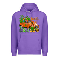 Purple St. Patrick's Loads of luck with gnome Premium Hoodie - HowdyJamesFarm