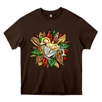 Chocolate Brown christmas baby jesus sunflower Heavy Core Tee - Jasminsmagicworld